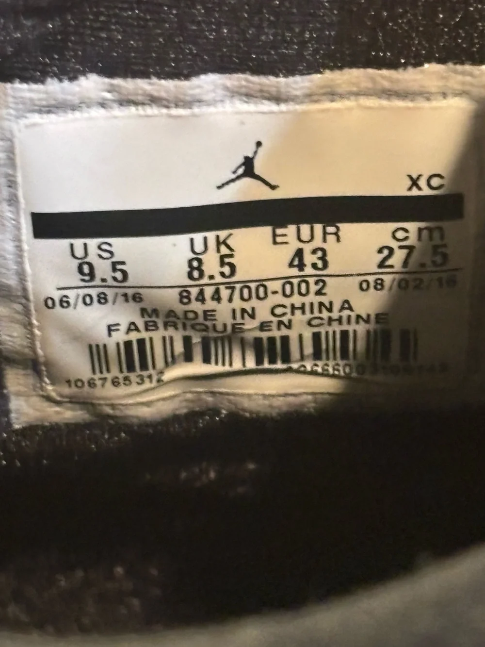 Air Jordan 1 Retro Ultra High Space Jam 844700-002 Black Concord Men’s Size 9.5